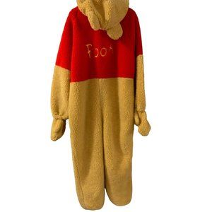 Vintage Disney Store Adults Size Medium Fur Winnie the Pooh Costume Hooded 1 pie